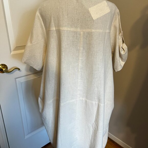 Ruffle Oversize Casual Midi Dresses with Pockets - Picture 5 of 8